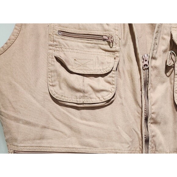 HQ Issue Khaki Men's Tactical Hunting Vest - Size 2XL - Picture 6 of 10